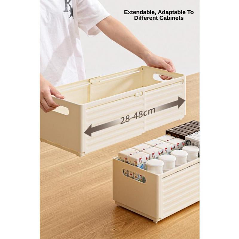 Multi-Purpose Expandable Organizer Drawer - Stackable, Versatile Storage Solution for Home & Office Household Hand