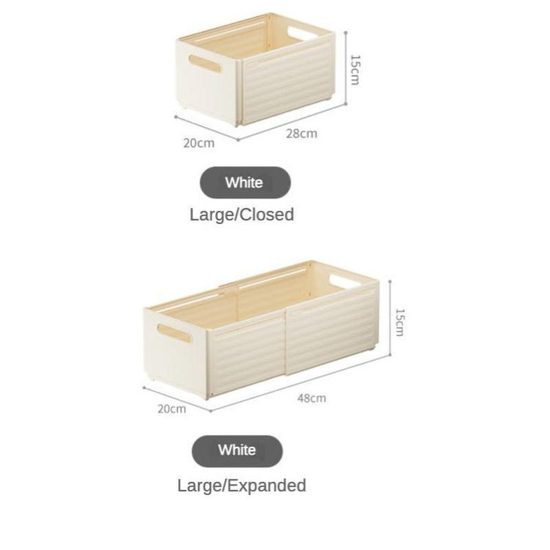 Multi-Purpose Expandable Organizer Drawer - Stackable, Versatile Storage Solution for Home & Office Household Hand