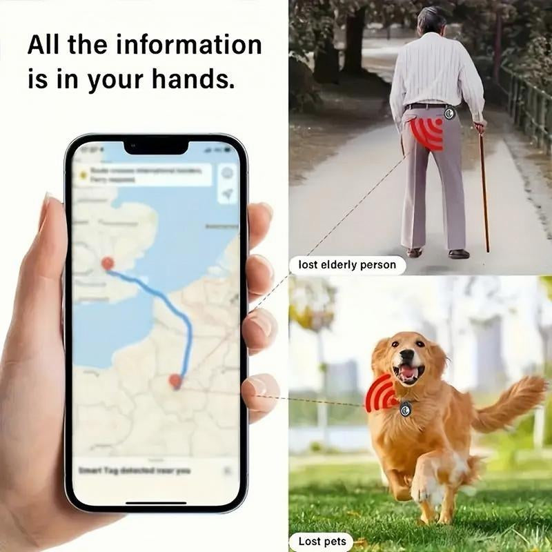 LOZE GPS Tracker, Car GPS Tracker, Mini Tracker, Pet Tracker, Clear Front Design with Weatherproof Case - No Monthly Fees - Best Invisible GPS Tracker, Anti-Lost Device, Works with Apple Find My (Ios Only)